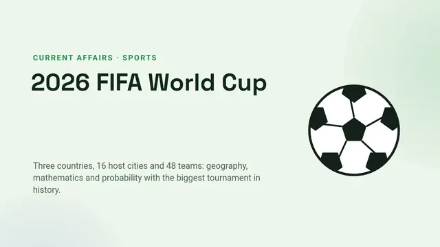 Cover of the presentation “2026 World Cup: venues, format and maths”