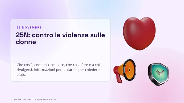 Copertina della presentazione «25N: contro la violenza sulle donne»