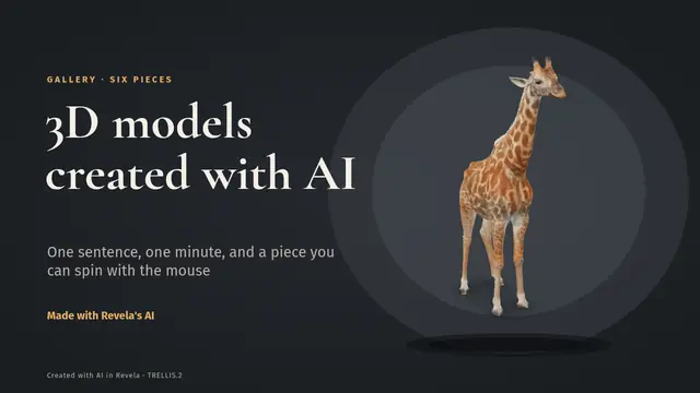 Cover of the presentation “3D models created with AI”