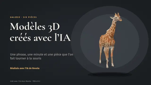 Couverture de la présentation « Modèles 3D créés avec l’IA »