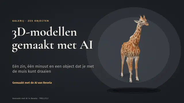Titeldia van de presentatie ‘3D-modellen gemaakt met AI’