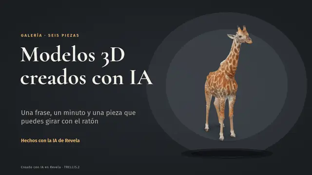 Portada de la presentación «Modelos 3D creados con IA»