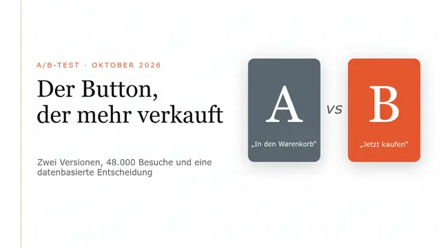 Titelfolie der Präsentation „A/B-Experiment“