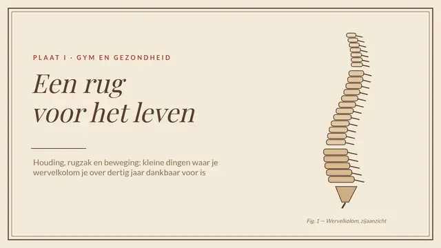 Titeldia van de presentatie ‘Een rug voor het leven’