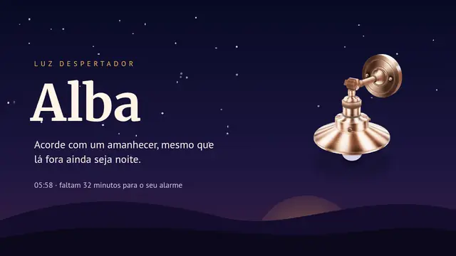 Capa da apresentação «Alba: candeeiro despertador»