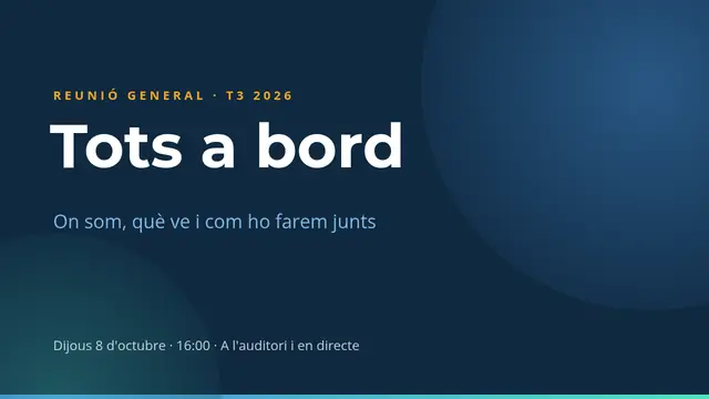 Portada de la presentació «Reunió general (all-hands)»