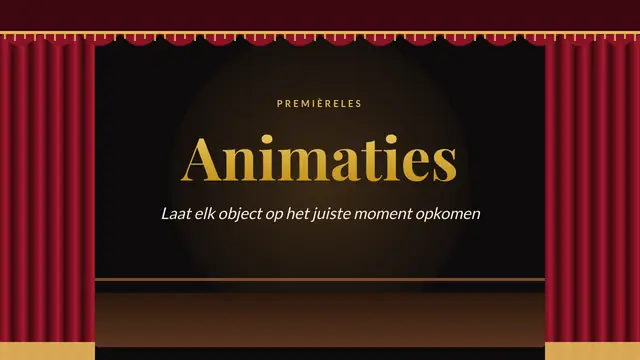 Titeldia van de presentatie ‘Animaties stap voor stap’