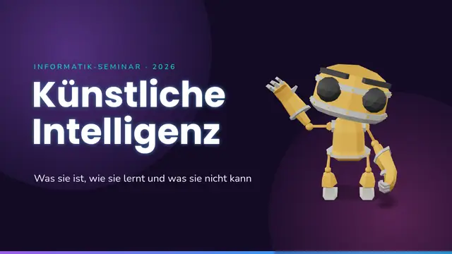 Titelfolie der Präsentation „Künstliche Intelligenz“