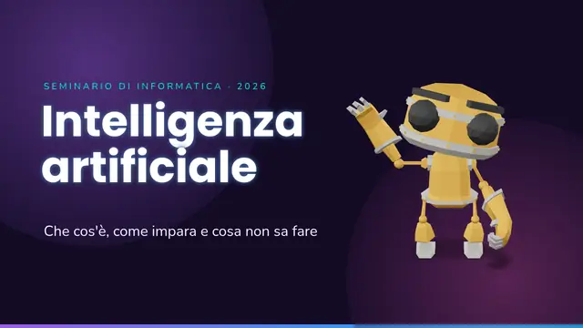 Copertina della presentazione «Intelligenza artificiale»
