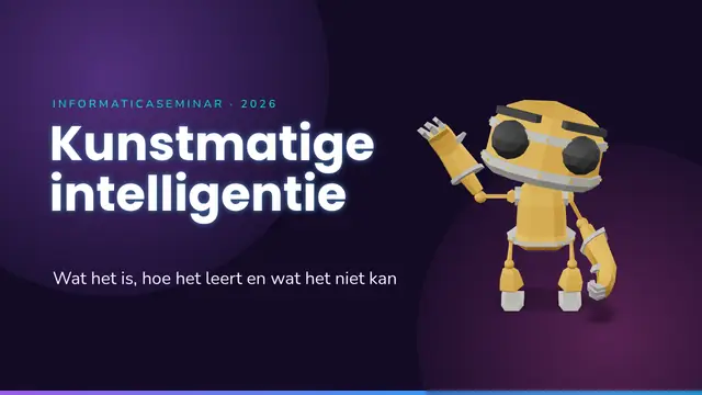Titeldia van de presentatie ‘Kunstmatige intelligentie’