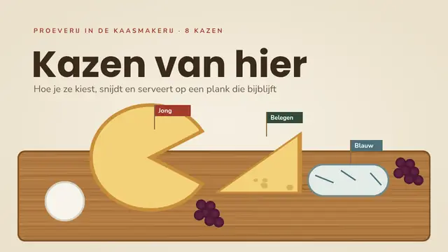 Titeldia van de presentatie ‘Plank met ambachtelijke kazen’