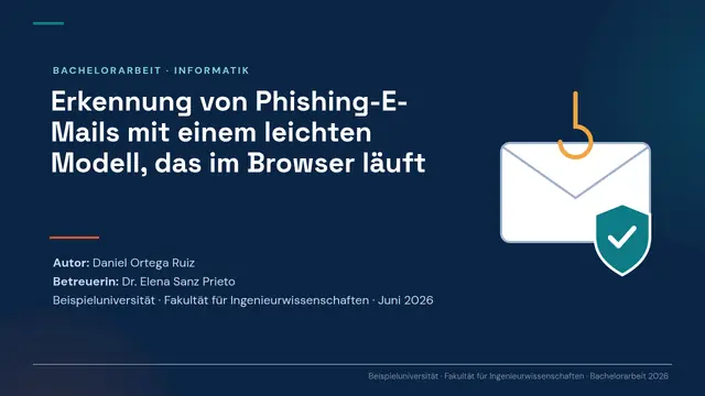 Titelfolie der Präsentation „Verteidigung der Bachelorarbeit: Informatik“