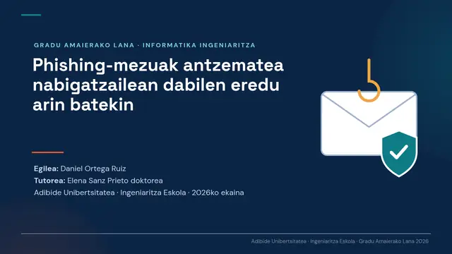«GrALaren defentsa: Informatika Ingeniaritza» aurkezpenaren azala