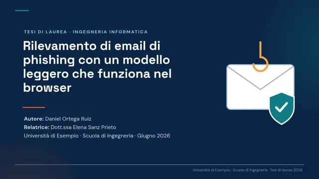 Copertina della presentazione «Discussione della tesi di laurea: Ingegneria informatica»