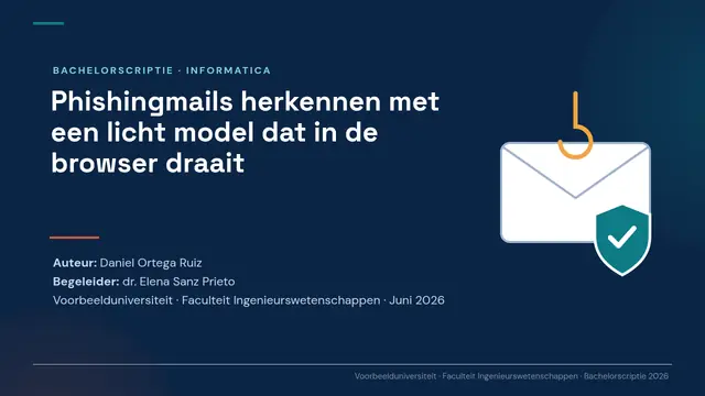 Titeldia van de presentatie ‘Bachelorscriptieverdediging: Informatica’
