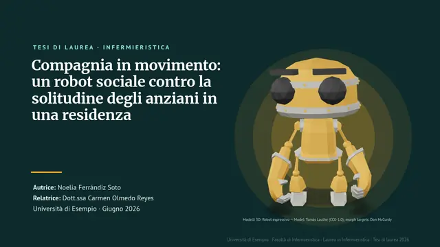 Copertina della presentazione «Difesa della tesi di laurea: infermieristica»