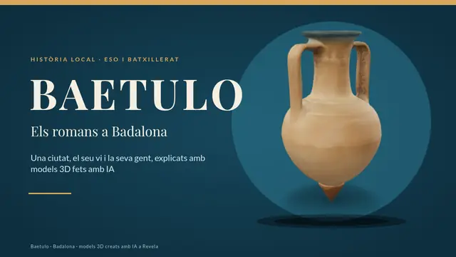 Portada de la presentació «Baetulo: els romans a Badalona»