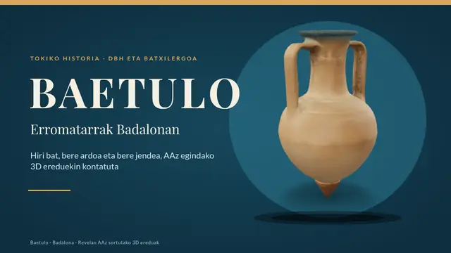 «Baetulo: erromatarrak Badalonan» aurkezpenaren azala