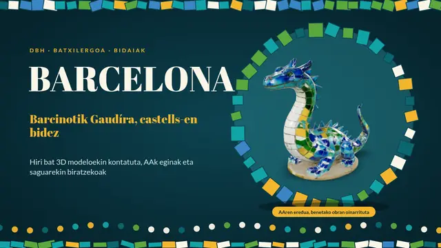 «Bartzelona: Gaudí, Barcino eta castellak» aurkezpenaren azala