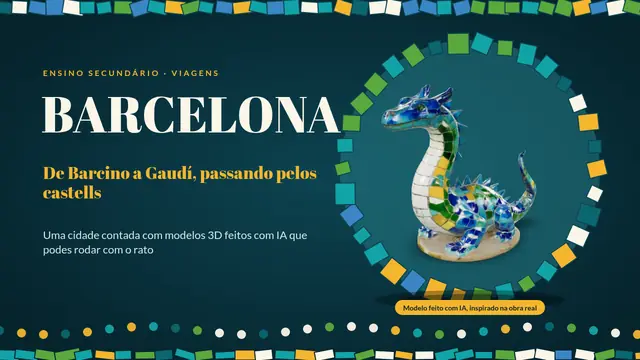 Capa da apresentação «Barcelona: Gaudí, Barcino e castells»
