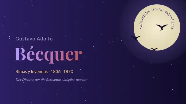 Titelfolie der Präsentation „Bécquer und die Rimas“