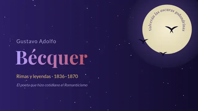 Portada de la presentación «Bécquer y las Rimas»