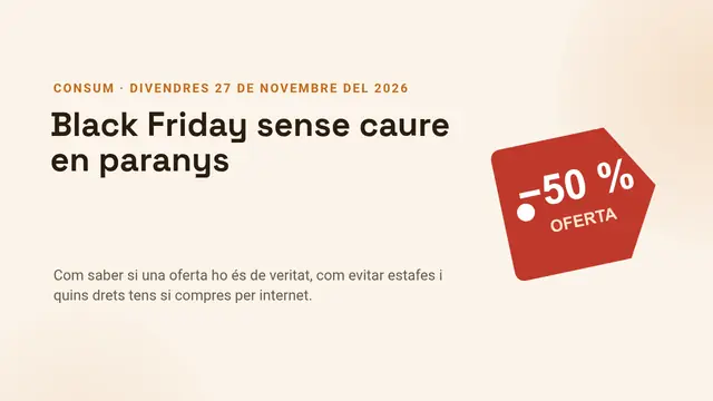 Portada de la presentació «Black Friday sense caure en paranys»