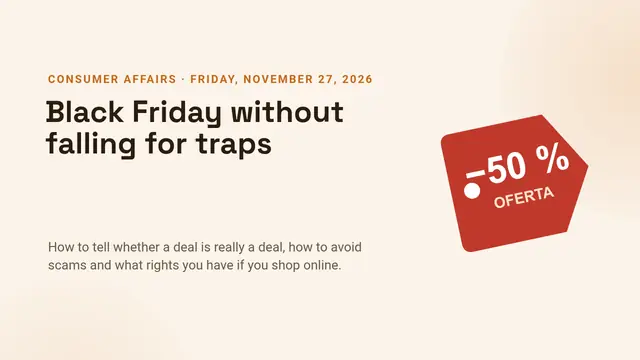 Cover of the presentation “Black Friday without falling for traps”