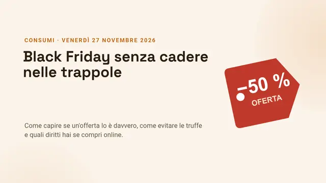 Copertina della presentazione «Black Friday senza cadere nelle trappole»