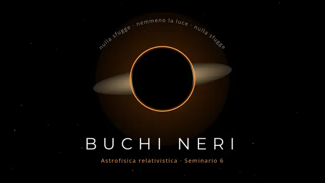 Copertina della presentazione «Buchi neri»