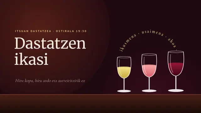 «Itsuan egindako ardo-dastaketa» aurkezpenaren azala