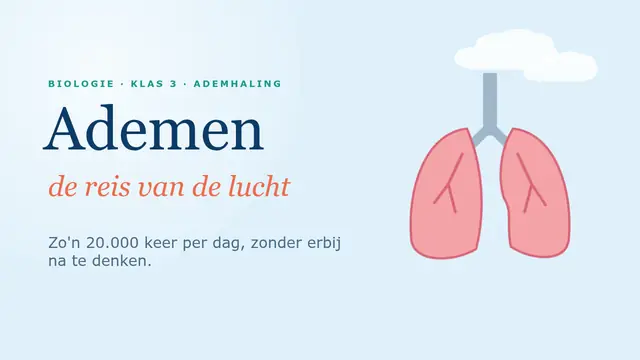 Titeldia van de presentatie ‘Ademen: de reis van de lucht’