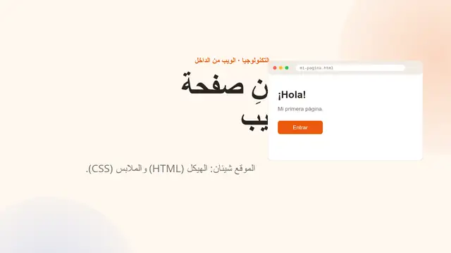 غلاف العرض التقديمي «ابنِ صفحة ويب»