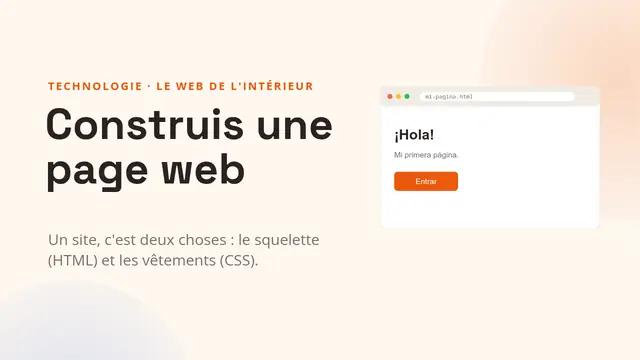 Couverture de la présentation « Construis une page web »