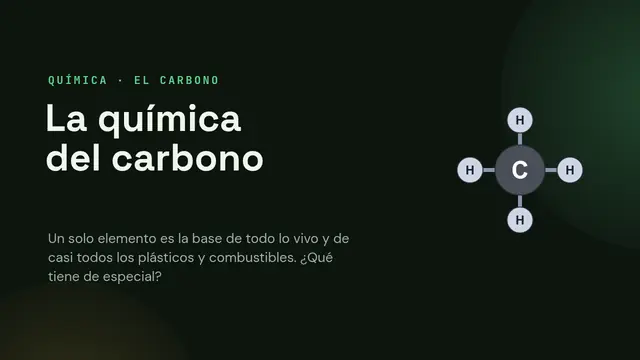 Portada de la presentación «La química del carbono»