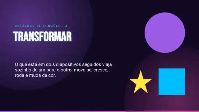 Capa da apresentação «Catálogo: Transformar»