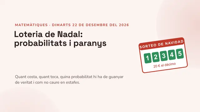 Portada de la presentació «Loteria de Nadal: probabilitats i paranys»