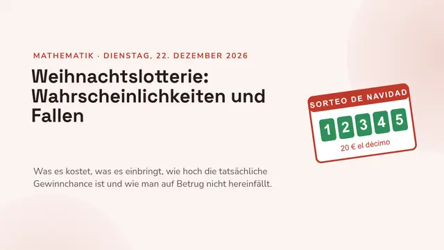Titelfolie der Präsentation „Weihnachtslotterie: Wahrscheinlichkeiten und Fallen“