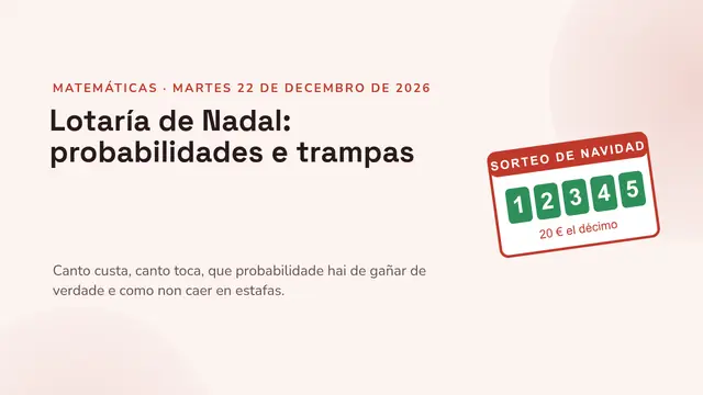 Portada da presentación «Lotería de Nadal: probabilidades e trampas»