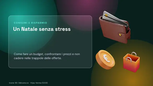 Copertina della presentazione «Un Natale senza stress: consumi e risparmio»
