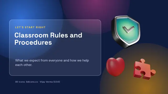 Cover of the presentation “Classroom Rules and Procedures”