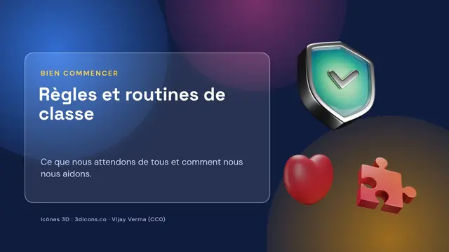 Couverture de la présentation « Règles et routines de classe »