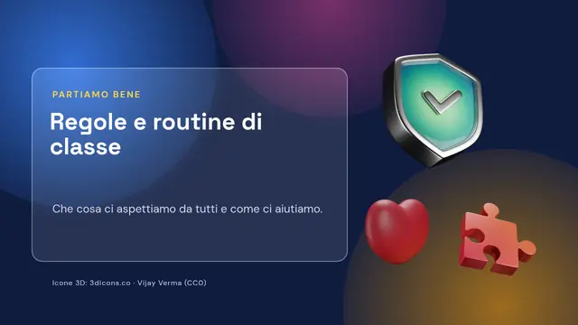 Copertina della presentazione «Regole e routine di classe»