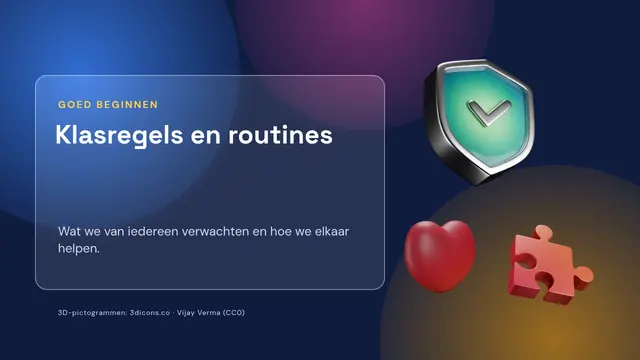 Titeldia van de presentatie ‘Klasregels en routines’