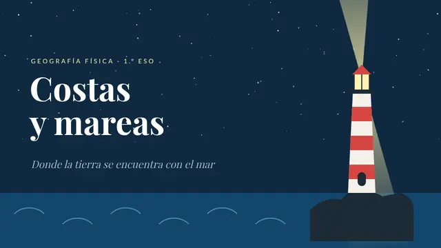Portada de la presentación «Costas y mareas»