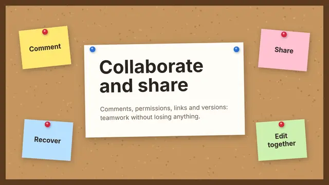 Cover of the presentation “Collaborate and share”