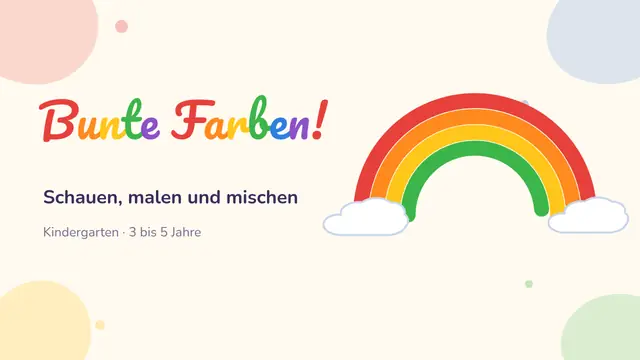 Titelfolie der Präsentation „Die Farben“