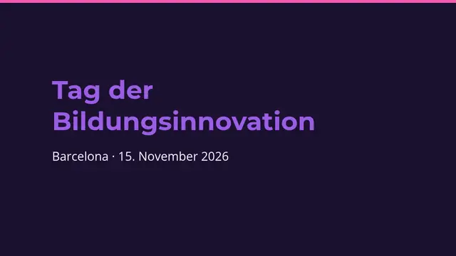 Titelfolie der Präsentation „Konferenz: Tagesprogramm“