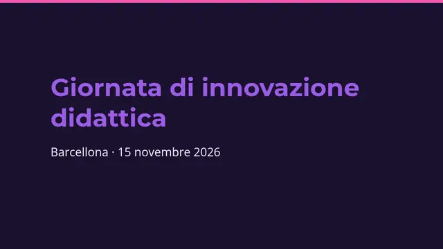 Copertina della presentazione «Conferenza: programma della giornata»