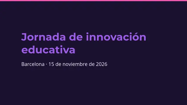 Portada de la presentación «Conferencia: programa del día»